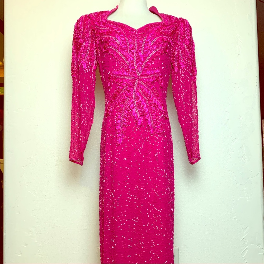Vintage Lemonde fashions beaded sequin dress